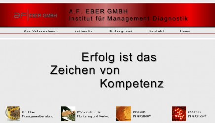 A.F. EBER GMBH – Flash Website, Systemadministration