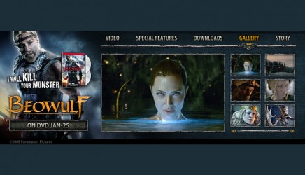Beowulf DVD Release Banner – Flash-Programmierung, Grafikdesign